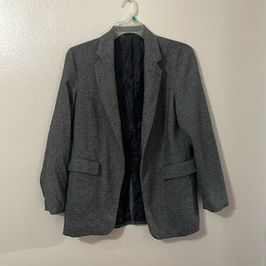 Uniqlo Gray Tweed Satin Lined Sports Coat Jacket
